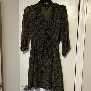 Ann Taylor Green Cowl Neck Sundress